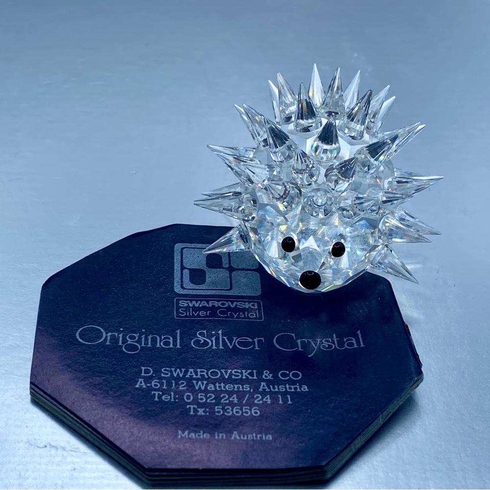 Vintage Swarovski Hedgehog 7630 NR 045 Crystal Figurine – Pre-1988 Logo